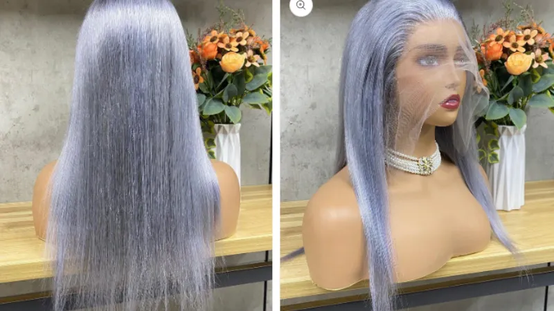Silver Wigs Human Hair